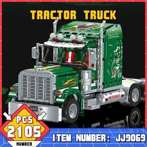 Juego de bloques de construcción de camión Tractor de juguete electrónico de alta calidad, decoración educativa de escritorio, regalo de cumpleaños para niños, tema de coches - Product Image 2