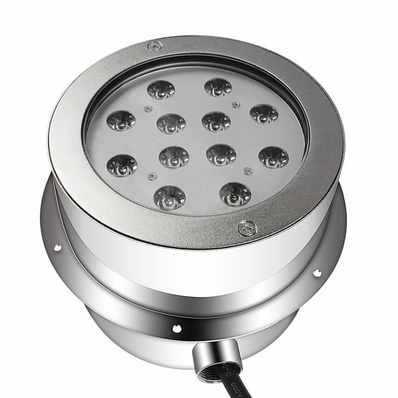 DC24V IP68 Waterproof RGBW 36W/48W Stainless Steel LED Pool Lamp 316L Underwater Swimming Pool Lights DMX512 CRI80