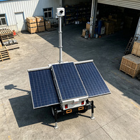 Remolque de Seguridad CCTV Solar Portátil para Monitoreo de Ingeniería Minera 24/7