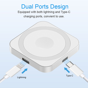 Mini cargador inalámbrico rápido 3 en 1 para reloj de teléfono móvil y cargador de escritorio tipo <span class=keywords><strong>C</strong></span> con potencia de salida de 15W - Product Image 3