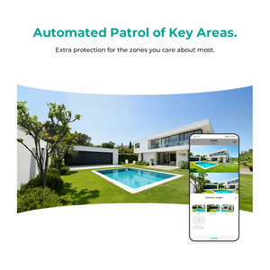 Cámara de Seguridad para Exteriores OEM ODM CAM180 de Doble Lente 2K+2K, 360 °   PTZ, Detección de Personas y Vehículos, Alarma con Foco y Sirena - Product Image 3