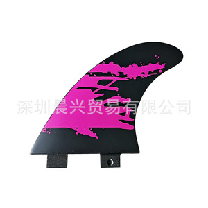 Aileron de planche de surf UPSURF G5M en fibre de verre, double languette, base FCS, peinture verte - Product Image 5