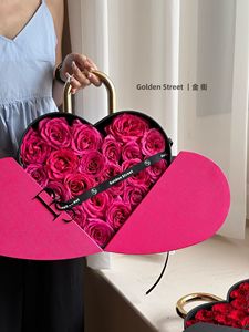 2023 New Arrival Heart Shape Gift <b>Box</b> Romance Sweetness Rose Flower <b>Box</b> with Locker for Valentine's Day - Product Image 4
