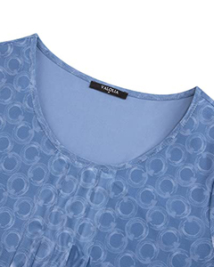 Camicetta a tunica da <span class=keywords><strong>donna</strong></span> matura con stampa floreale camicia a maniche lunghe con motivo a girocollo plissettato in Chiffon per <span class=keywords><strong>donna</strong></span> elegante - Product Image 2