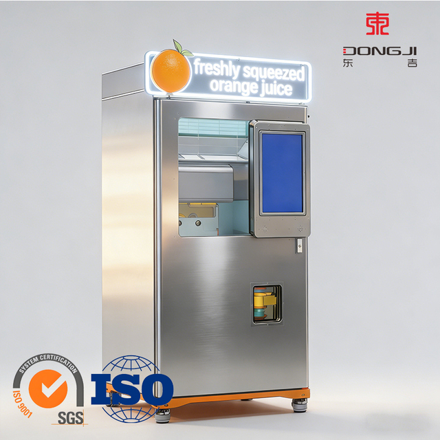 Orange Juice Vending Machine with Cooling QR Code Stainless Steel Touchscreen Display SDK Enabled Cloud-Based Management