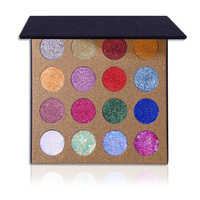 Palette de fards à paupières OEM 16 couleurs, paillettes pressées, palette de maquillage, palette magnétique cosmétique diamant