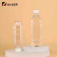 Bouteille de boisson jetable transparente en plastique PET sans BPA, ronde ou carrée, pour jus, thé, 8, 12, 16 oz, 300 ml, 500 ml, 1500 ml