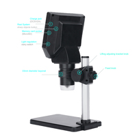 Microscope numérique portable G1000 1000X 4,3 pouces HD 12MP 8 LED pour la réparation de cartes mères de téléphones et de soudure, loupe endoscopique