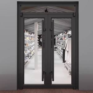 Porte double en aluminium et verre de luxe pour boutique haut de gamme - Product Image 1