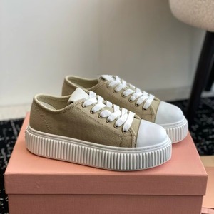Baskets en toile épaisses à plateforme pour femmes, à lacets, blanches, décontractées, pour la marche, avec logo personnalisé, respirantes, pour usage quotidien, vente en gros - Product Image 1
