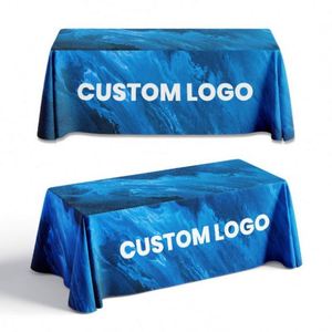 Personalized Advertising Tablecloth Fitted Design Polyester <b>6Ft</b> 8Ft Custom Logo Printed <b>Table</b> Cover for Trade Show Event - Product Image 2