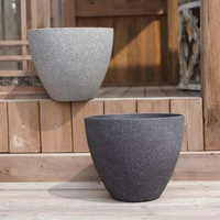 Pots de plantes en plastique peints, résistants aux UV, aspect pierre moderne, biodégradables et écologiques, pour la décoration de jardins, de maisons et de centres commerciaux