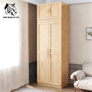 Armario de madera estilo rústico, diseño moderno, fabricado en China, precio bajo, personalizable, en stock, listo para enviar, muebles de dormitorio. - Product Image 3