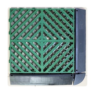 15.75"x15.75" Snap-Together Garage Flooring Tiles Plastic Floor <b>Mat</b> Garage Organization & Garage Storage Vented Pattern - Product Image 4