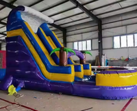 Castillo Inflable de PVC de 4x6 Metros, Personalizable, de Fácil Instalación, con Tobogán, Capacidad para 25 Personas, para Exteriores, Distribución Directa de Fábrica
