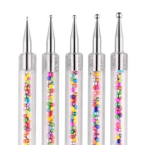 Stylo à double tête pour nail art, pince à strass en métal pour ongles en acrylique - Product Image 5
