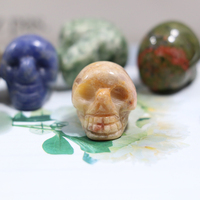 Petits crânes en cristal sculptés à la main, Mini crânes en cristal naturel de 24mm, vente en gros