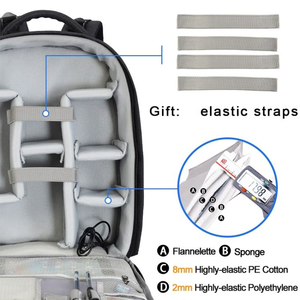 Mochila de Fotografía Impermeable Estilo Estuche Casual para Exteriores de Nailon con Soporte para Trípode, Cierre de Cremallera y Correa para el Hombro - Product Image 4