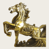 Ornement de cheval en laiton personnalisé lingot d'animal en métal pour la technique de moulage de décorations de maison et de bureau