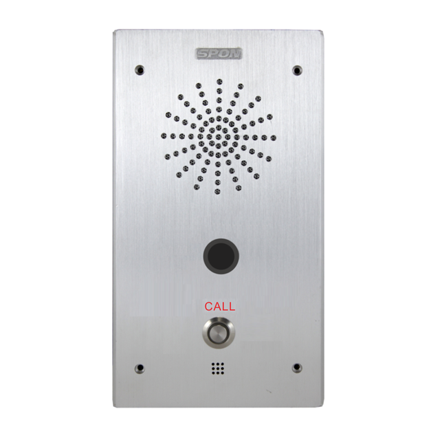 IP PoE Video Two-Way HD Camera Aluminum Alloy Full Duplex Waterproof SIP/VOIP Compliant Intercom Station Silver 2-Year Warranty