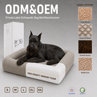 Lit orthopédique en mousse à mémoire de forme pour chiens seniors avec housse lavable, pour les propriétaires de marques d'animaux, les grossistes et les acheteurs de chaînes de détail