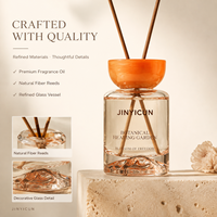 Diffuseur de parfum d'ambiance 110 ml à marque privée avec huile aromatique naturelle, flacon en verre de luxe pour boutiques de cadeaux, spas et vente au détail OEM