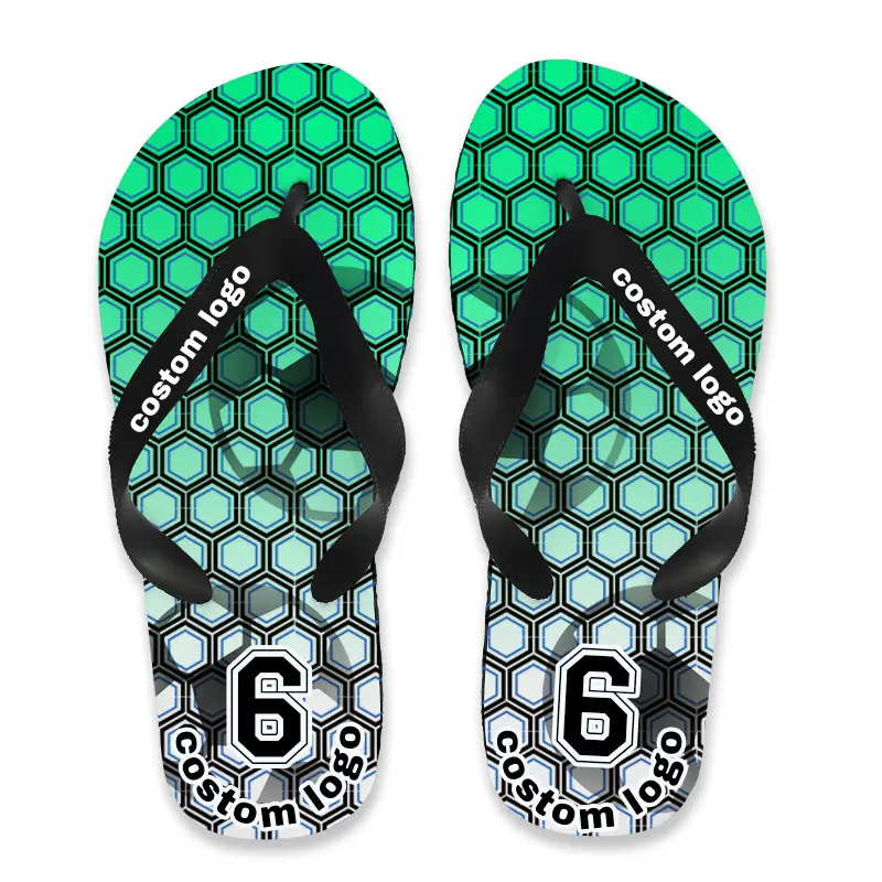 Hellosport Custom printed eva men cheap wholesale flip flop sandal slipper flip flops with logo