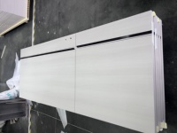 Porte en WPC imperméable au design moderne avec lignes décoratives CNC pour hôtels et villas haut de gamme, matériau principal bois PVC