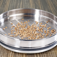 Tamis de test perforé pour le classement des grains de café, maille perforée de 1 mm à 5 mm pour l'utilisation en laboratoire d'analyse des sols
