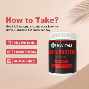 HLVITALS Proteína de Suero en Polvo 16 OZ Suplemento Dietético Alto en Proteínas Proteína de Suero en Polvo para Apoyar el Aumento Muscular - Product Image 6