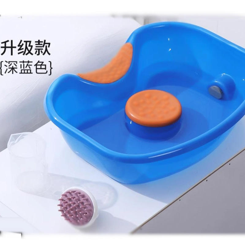 PP สีน้ำเงิน-พร้อมปลั๊ก-แผ่นรองศีรษะ-แผ่นหมอน