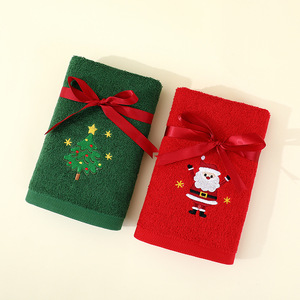 Toallas Navideñas de Algodón Puro 40x65cm, Juego de Toallas de Cocina con Diseño Festivo Bordado, para Regalo - Product Image 4