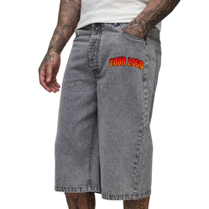 Pantalones de Verano para Hombre, 340g, 100% Algodón, Estilo Casual, Cintura Ajustable con Cordón, Talla Grande, Absorbe el Sudor, Lavado Ácido, Efecto Desteñido, para Deportes al Aire Libre - Product Image 1