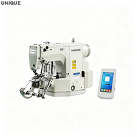Machine à coudre industrielle UNIQUE UN438D-BS à cylindre manuel, 1 aiguille, point noué, coupe-fil automatique pour atelier de confection