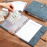Carnet de budget A5/A6 personnalisé de haute qualité avec couverture rigide, classeur à feuilles mobiles, élégant et durable, idéal pour gérer les finances et comme cadeau.