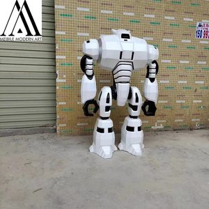 Teen Storefront Attraction Sci-Fi Decoration <strong>Model</strong> OEM Resin White Mecha Statue <strong>Craft</strong> Manufacturer for Theme Park Installation - Product Image 3