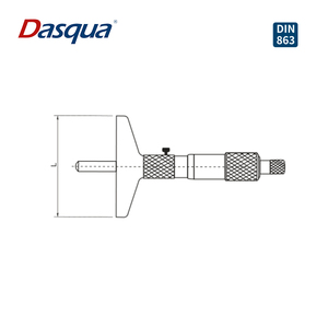 Dasqua 0-25mm 0-150mm 0-200mm 0-300mm 0.01 Graduation Depth <b>Micrometer</b> With Ratchet Stop 4611-8106 Depth <b>Micrometer</b> - Product Image 4