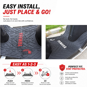 Repose-pieds en caoutchouc flexible de haute qualité à prix avantageux, tapis de marchepied pour scooter Yamaha JOG <span class=keywords><strong>125i</strong></span> - Product Image 5