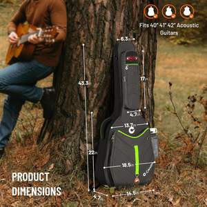 Échantillon gratuit étui de guitare Oxford coloré personnalisé étanche conçu en usine sac acoustique - Product Image 5