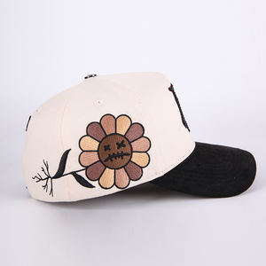 Benutzer definierte <span class=keywords><strong>5</strong></span> <span class=keywords><strong>Panel</strong></span> Logo gestickte Damen gebogene Krempe Gorras Sport Baseball Hut Kappe für Männer - Product Image 3