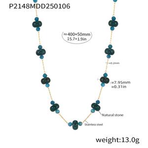 Collar Hecho a Mano en Acero Inoxidable con Baño de Oro de 18K, Diseño de Corte Princesa, Joyería de Lujo Ligero para Aniversario - Product Image 4