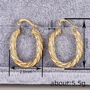 Orecchini a Spirale a Forma di U in Metallo, Gioielli Minimalisti da Donna, Stile Maillard - Product Image 3