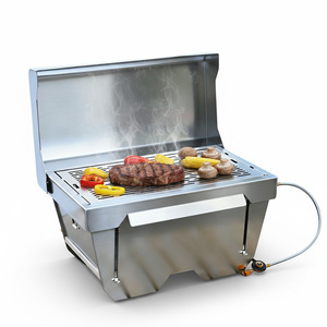 Mueble de Cocina Exterior con <span class=keywords><strong>Barbacoa</strong></span>, Parrillas para <span class=keywords><strong>Barbacoa</strong></span> de Acero Inoxidable, Gas y Carbón - Product Image 1