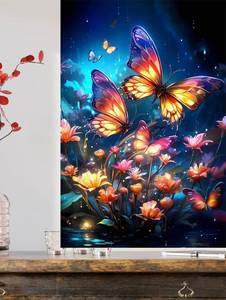 Kit de Pintura por Números, Serie de Animales, Flores de Ensueño, Mariposa Brillante, Sin Marco, Ambiente Hermoso, Arte para el Hogar, Pintura Decorativa - Product Image 3