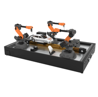 Sistema de Entrenamiento de Ensamblaje de Automóviles Simulado con Robot Industrial