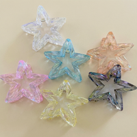 Barrettes à cheveux en plastique ajourées en forme d'étoile et de requin, colorées, mignonnes et tendance, avec personnalisation de l'emballage cartonné