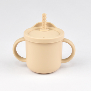 Eco Safe Dishwasher <b>Microwave</b> Proof Silicone Training Mug Double Grip Straw For Baby Outdoor Hiking - Product Image 1