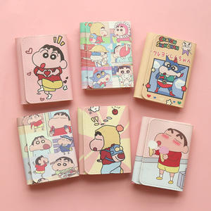 <span class=keywords><strong>กระเป๋า</strong></span>สตางค์หนัง PU ลายการ์ตูนน่ารัก, <span class=keywords><strong>กระเป๋า</strong></span>ใส่เหรียญพับสามทบป้องกันการสูญหายกระเป๋าใส่เหรียญสีเทียน Shin Chan <span class=keywords><strong>กระเป๋า</strong></span>สตางค์ - Product Image 1