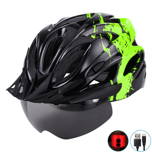 Casco de monopatín clásico para adultos, ligero, con lente magnética, recargable, luz trasera LED - Product Image 3