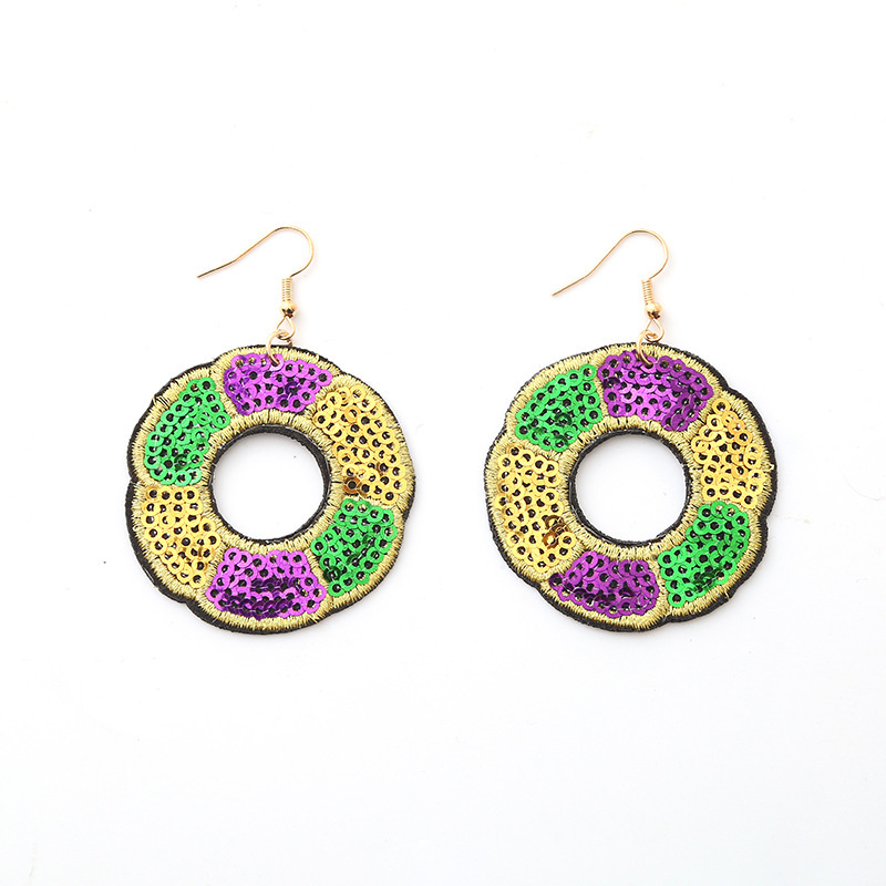 Gold-green-purple donuts